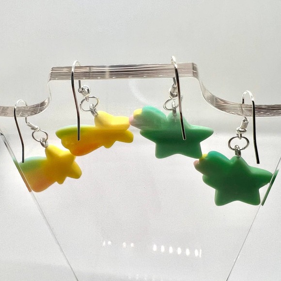 Shooting Star Earrings - Rainbow Earrings - Pastel Earrings - Spring Earrings - Picture 5 of 10